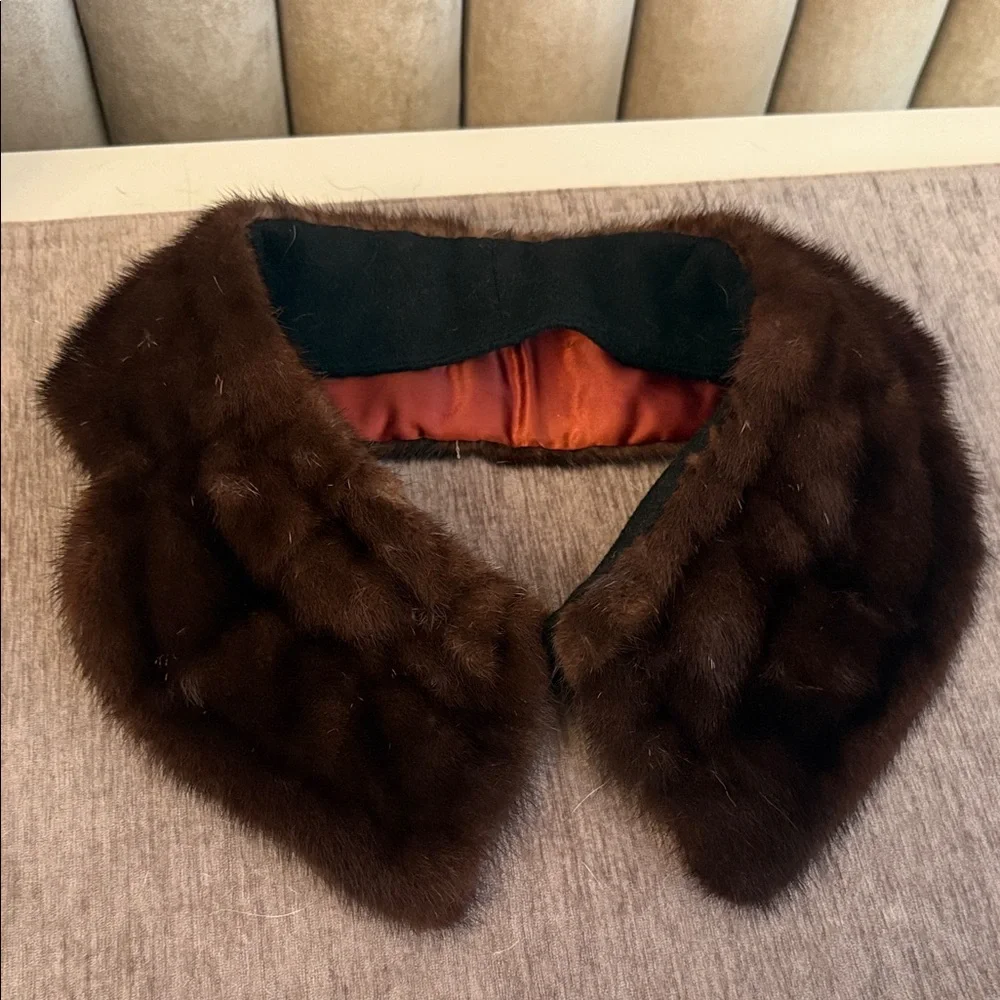 Classic Brown Fur Collar Wrap - Unbranded